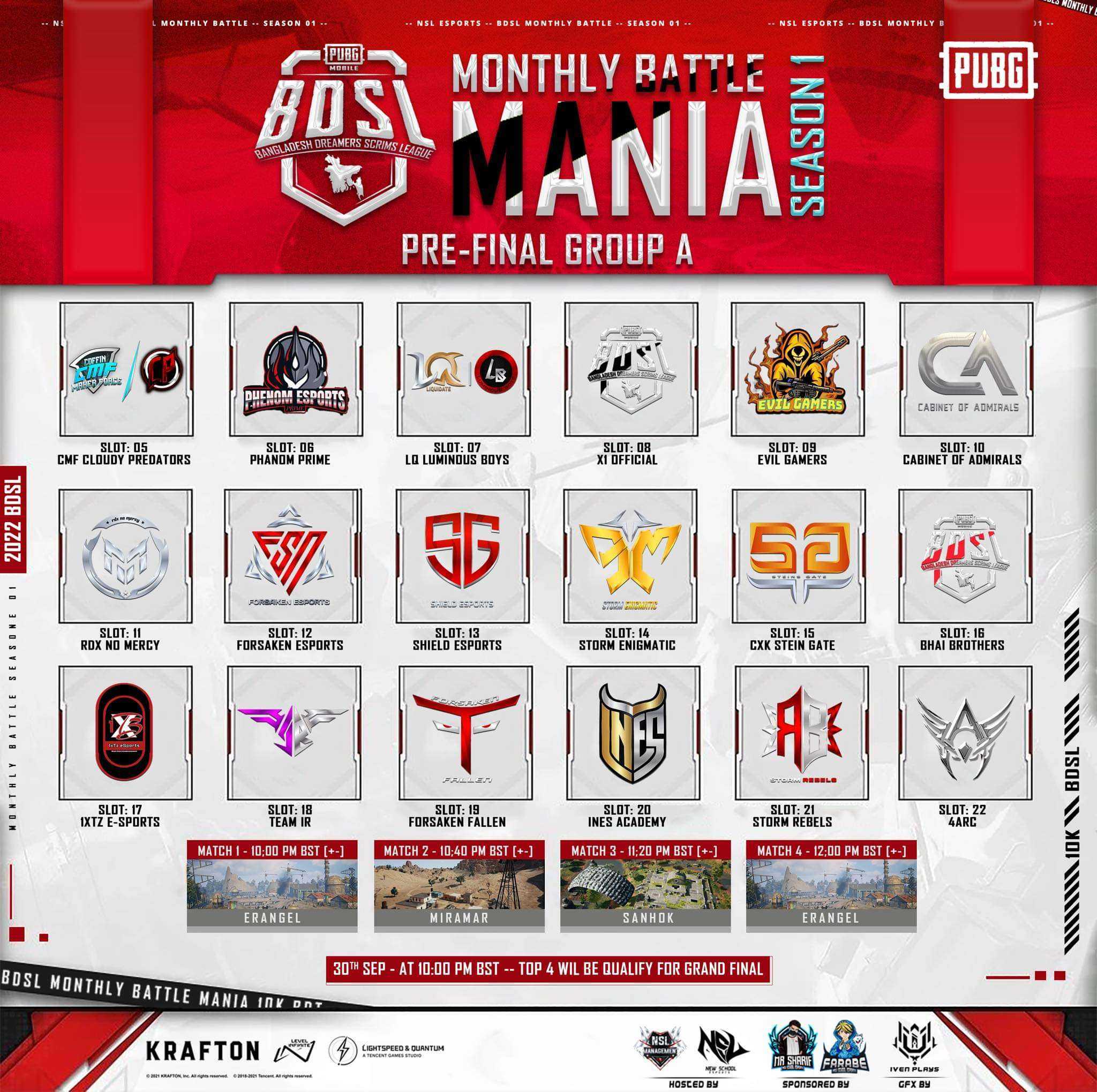 BDSL Monthly Battle Mania